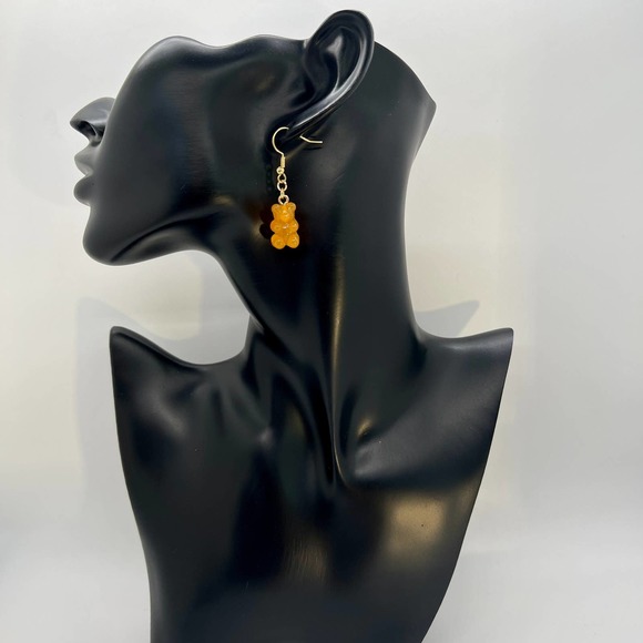 Mini Gummy Bear Earrings - Red, Pink, Orange, Yellow, Blue or Purple - Picture 6 of 9